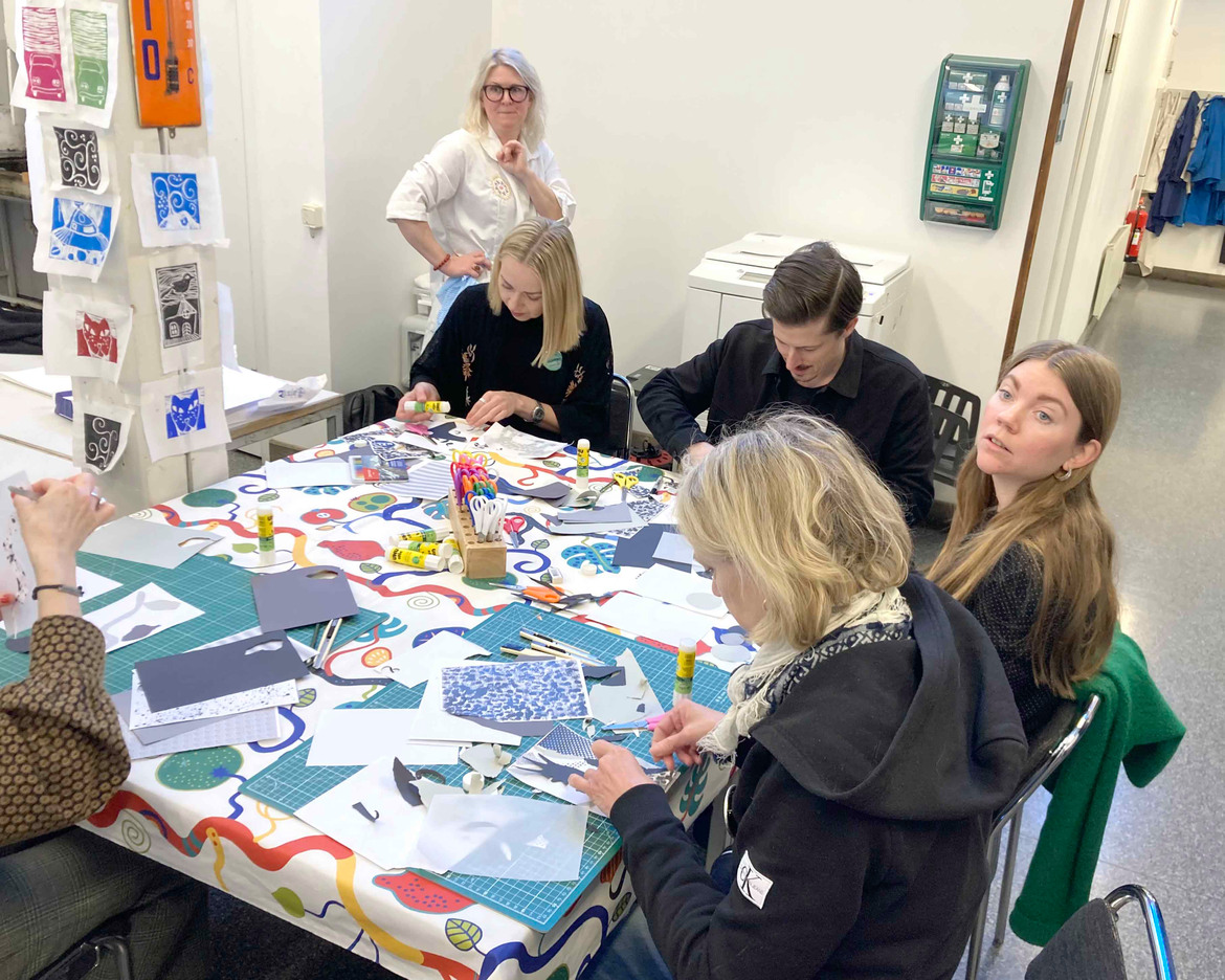 Workshop i risoprint. Foto: Susanne Skog