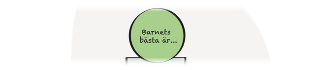 Illustration av orden "barnets bästa".