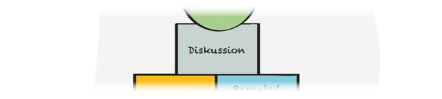 Illustration av ordet "diskussion".