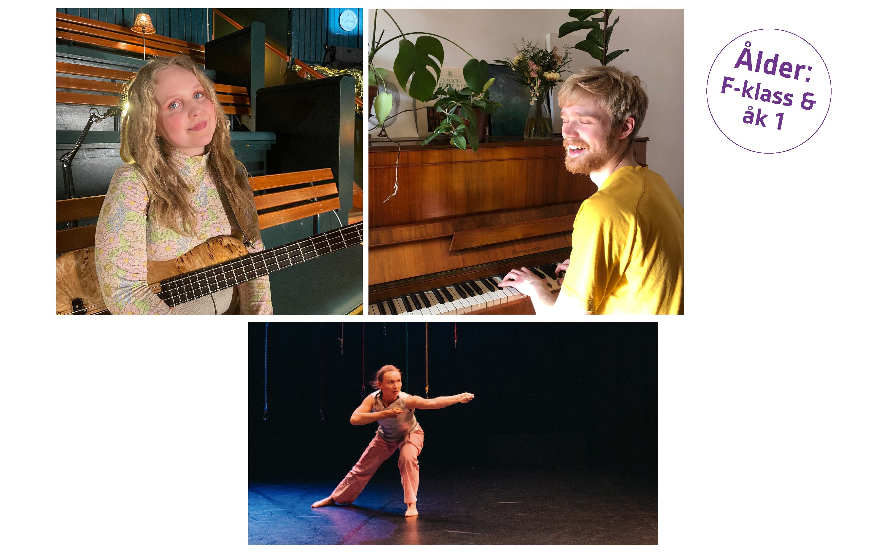 collage av bilder på Alice Castell, Inez Castell och Erik Wallander