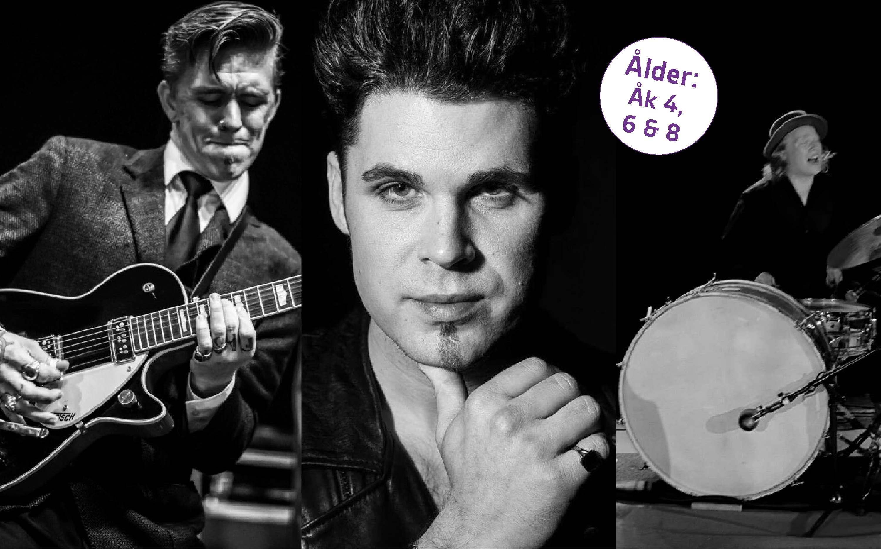 collage av bilder på John Lindberg, Olle Tjern och Chris Bergström